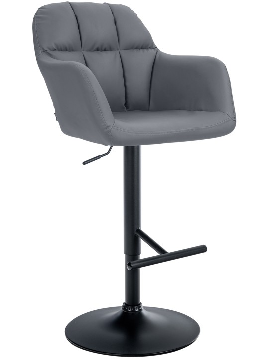 Scaun de bar Natoma imitatie piele, gri