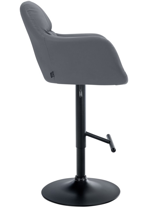 Scaun de bar Natoma imitatie piele, gri