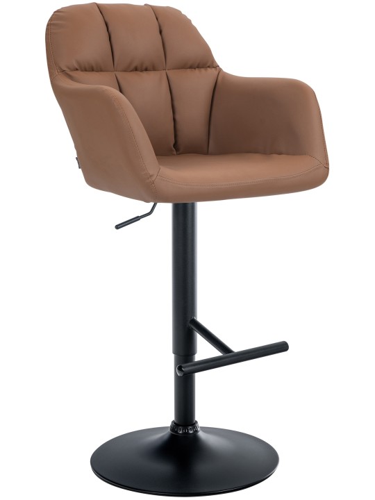 Scaun de bar Natoma imitatie piele, maro deschis Scaun de bar Natoma imitatie piele, maro deschis