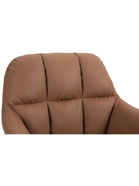 Scaun de bar Natoma imitatie piele, maro deschis Scaun de bar Natoma imitatie piele, maro deschis