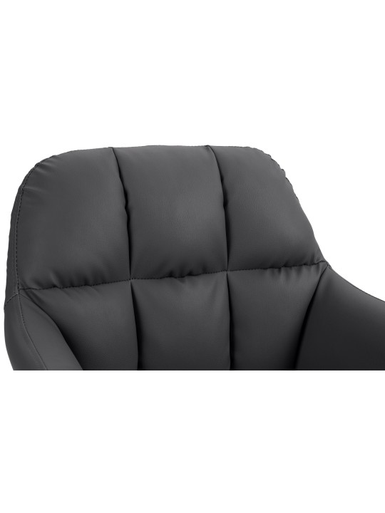 Scaun de bar Natoma imitatie piele crom, negru Scaun de bar Natoma imitatie piele crom, negru