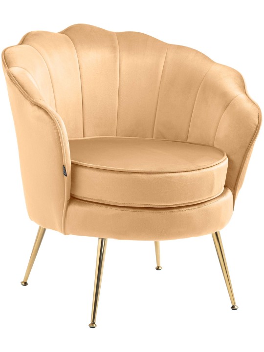 Scaun Rosita catifea, galben