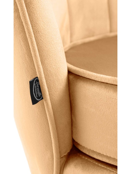 Scaun Rosita catifea, galben