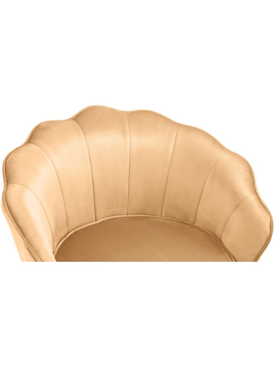 Scaun Rosita catifea, galben