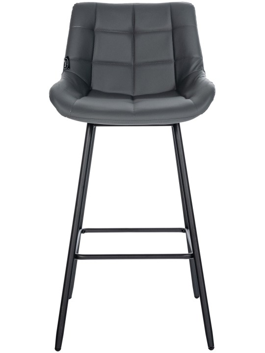 Scaun de bar Weston imitatie piele, gri