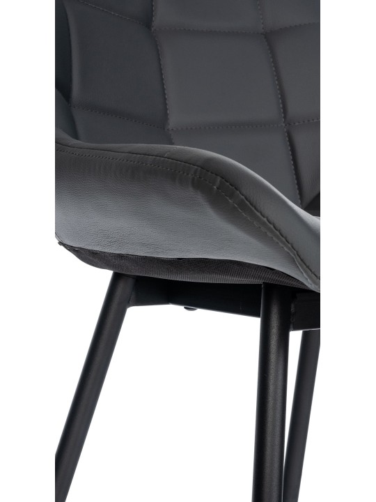 Scaun de bar Weston imitatie piele, gri