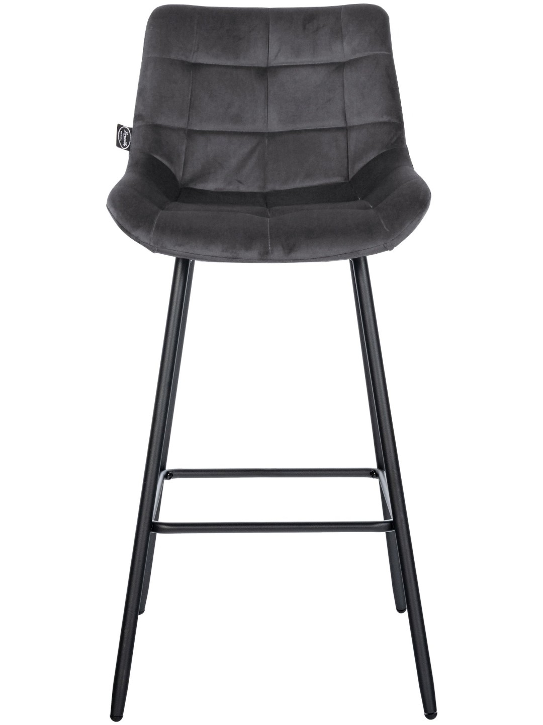 Scaun de bar Weston catifea, gri închis
