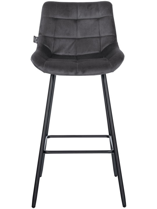 Scaun de bar Weston catifea, gri închis