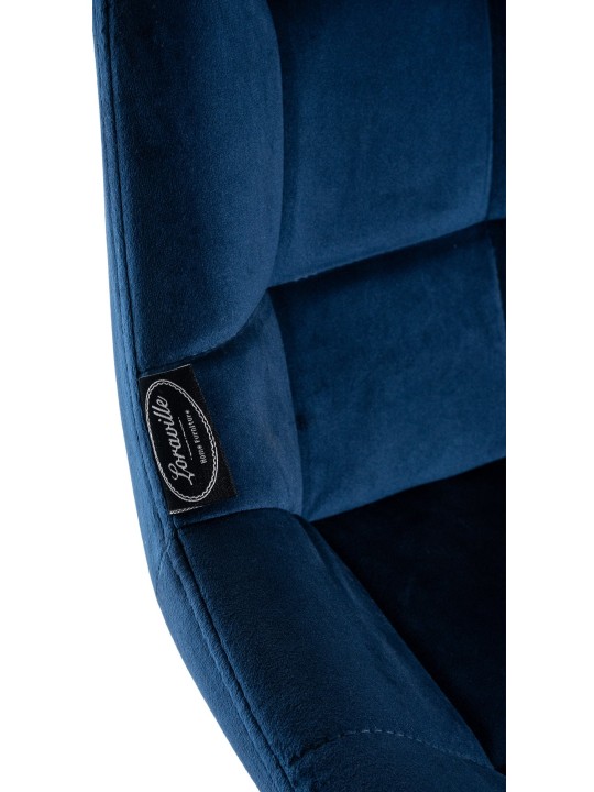 Scaun de bar Weston catifea, albastru