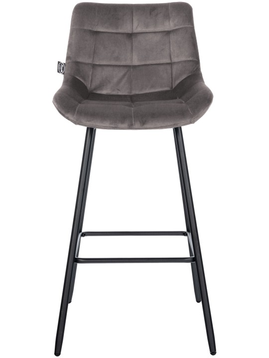 Scaun de bar Weston catifea, gri