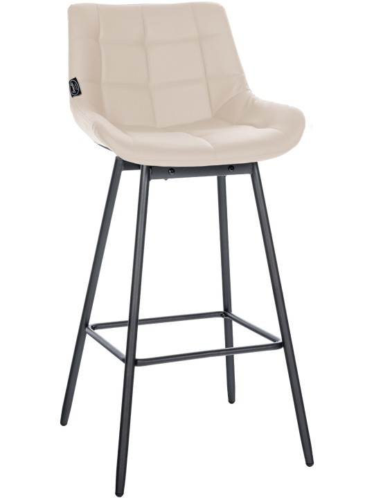 Scaun de bar pivotant Weston din piele artificială, crem Scaun de bar pivotant Weston din piele artificială, crem