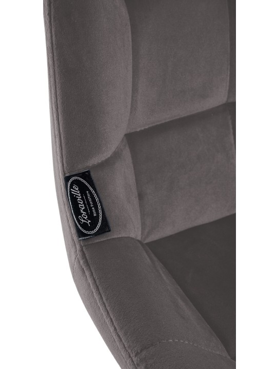 Scaun de bar pivotant Weston, catifea, gri Scaun de bar pivotant Weston, catifea, gri