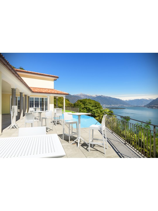 Scaun de bar Maya, alb