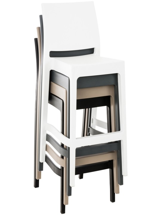 Set 2 scaune de bar Maya, negru