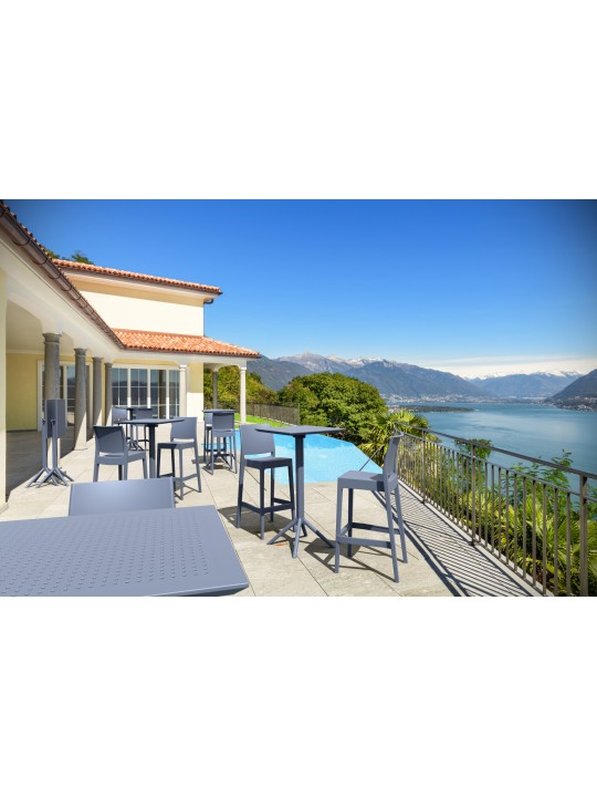 Set 2 scaune de bar Maya, gri închis