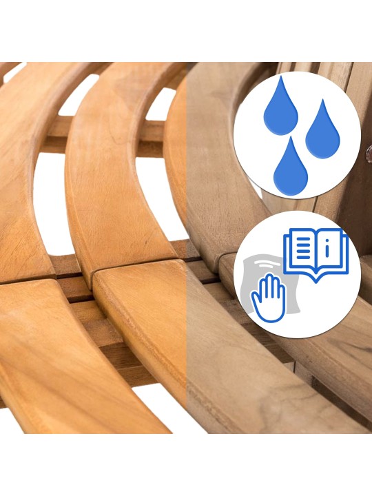 Bancă pentru copac leming semirotund 250 cm, tec