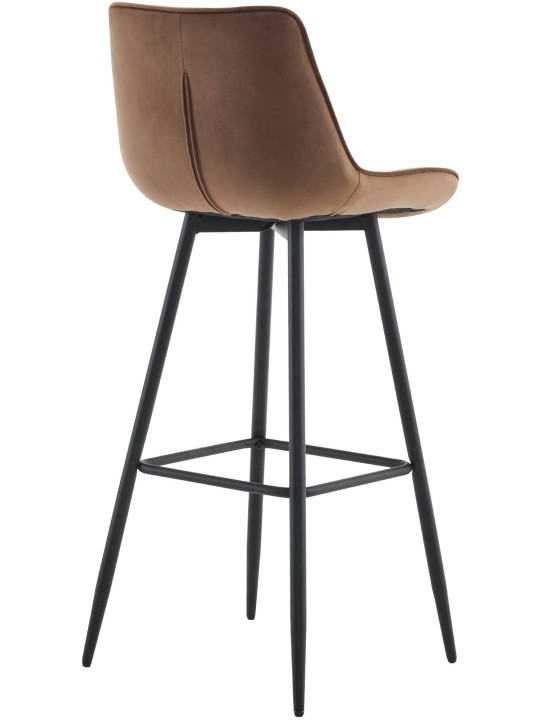 Scaun de bar Dartford catifea, maro