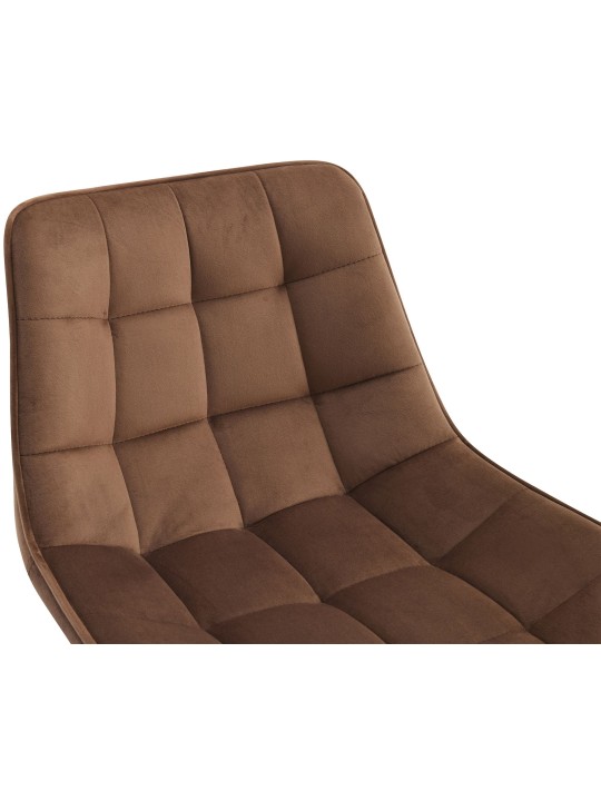 Scaun de bar Dartford catifea, maro