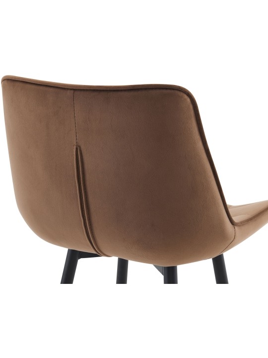 Scaun de bar Dartford catifea, maro