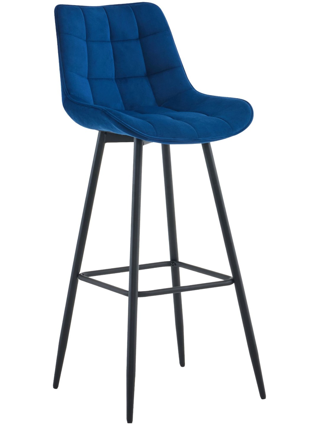 Scaun de bar Dartford catifea, albastru