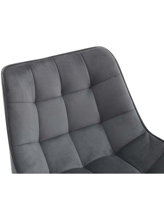 Scaun de bar Dartford catifea, gri închis