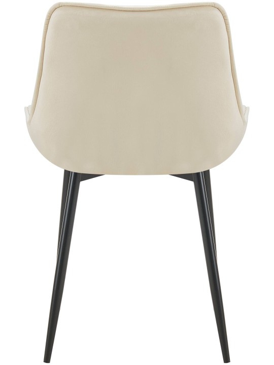 Scaun de sufragerie din catifea Wallace, crem