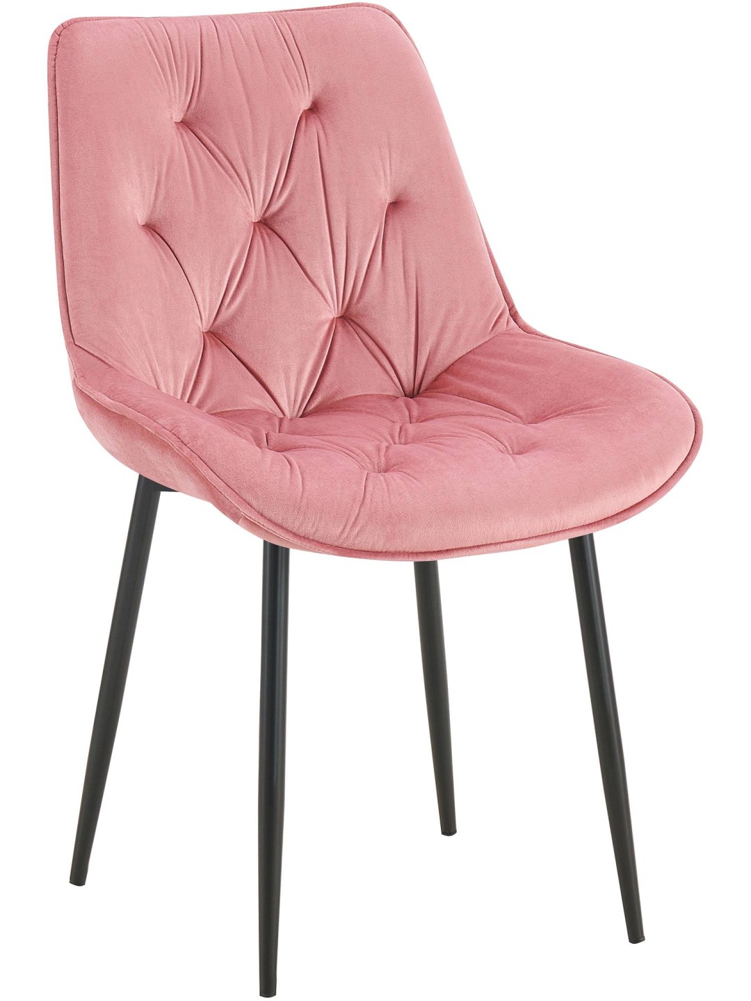 Scaun de sufragerie din catifea Wallace, roz