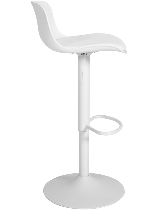 Set 4 taburete de bar Almada imitatie piele, alb