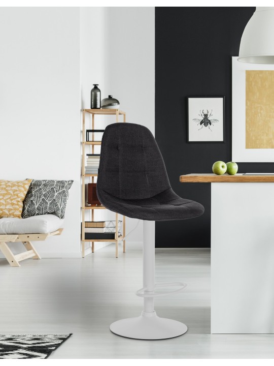 Scaun de bar Elmore stofa W, negru
