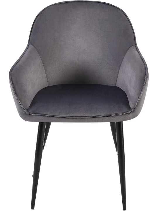Set 2 scaune din catifea Boise, gri închis Set 2 scaune din catifea Boise, gri închis