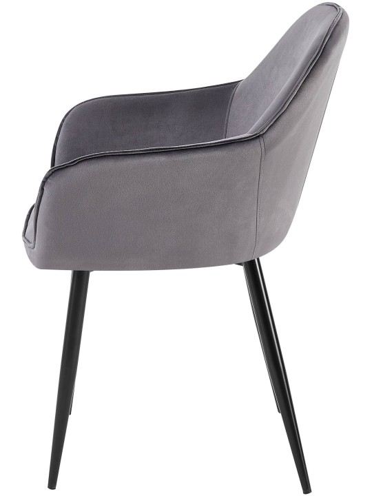 Set 2 scaune din catifea Boise, gri închis Set 2 scaune din catifea Boise, gri închis