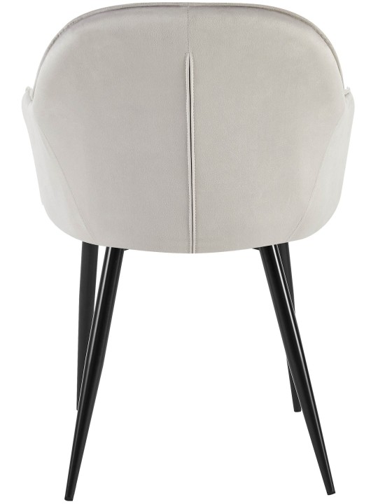 Set 2 scaune din catifea Boise, gri