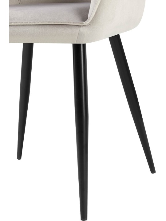 Set 2 scaune din catifea Boise, gri