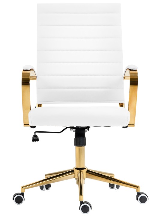 Scaun de birou Havana imitatie piele, alb