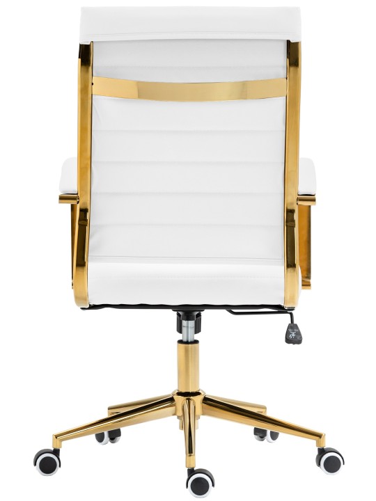 Scaun de birou Havana imitatie piele, alb