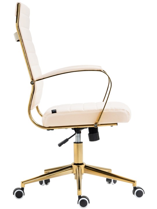 Scaun de birou Havana imitatie piele, crem