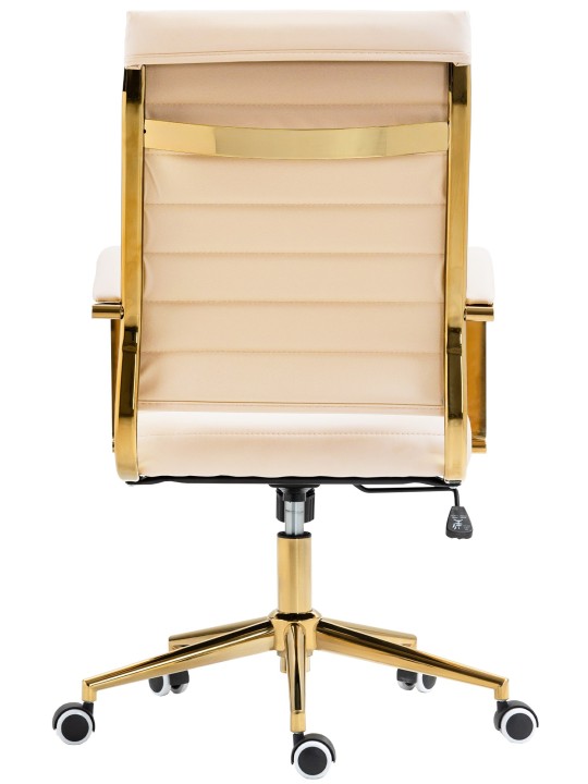 Scaun de birou Havana imitatie piele, crem