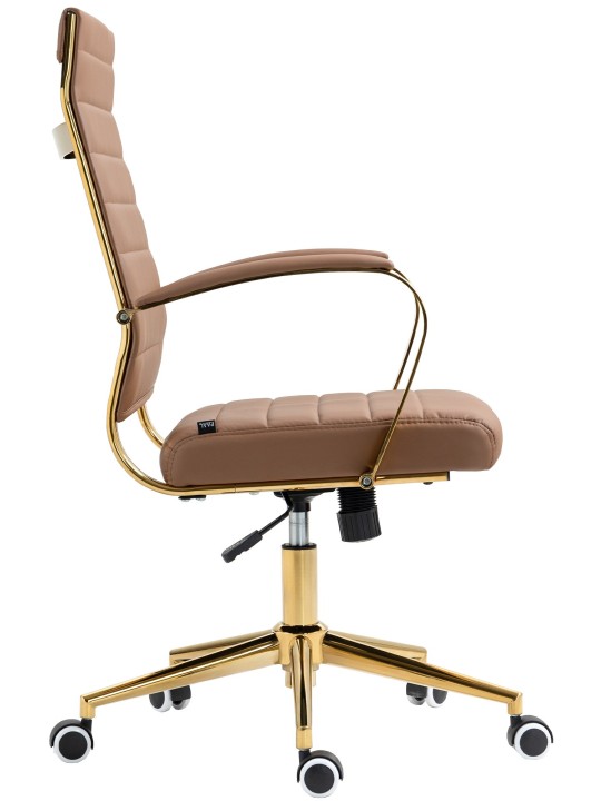 Scaun de birou Havana imitatie piele, maro deschis