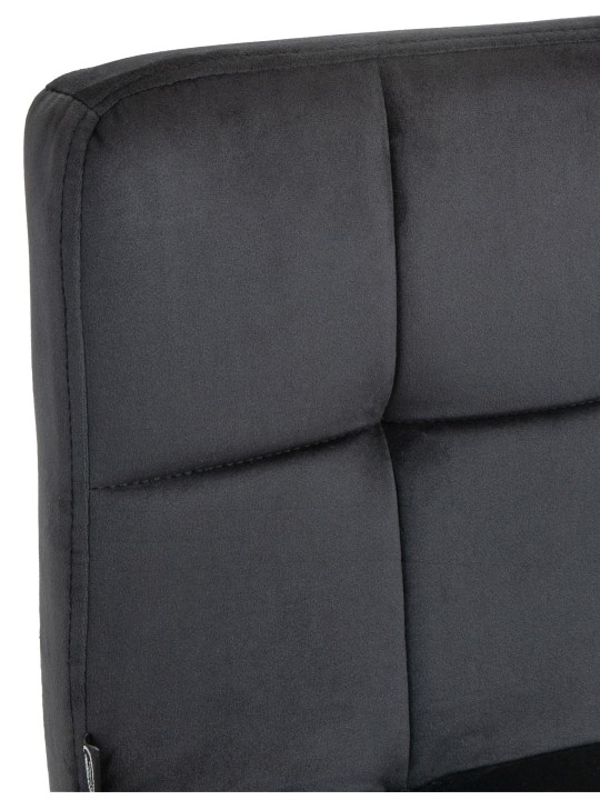 Scaun bar Peru catifea crom, negru Scaun bar Peru catifea crom, negru