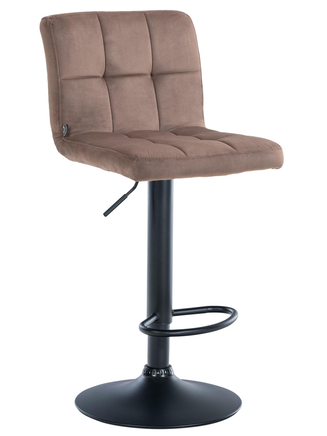 Scaun de bar catifea Peru, maro