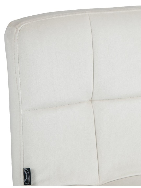 Scaun de bar catifea Peru, crem