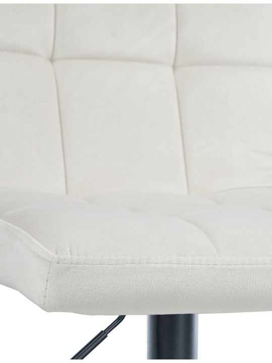 Scaun de bar catifea Peru, crem