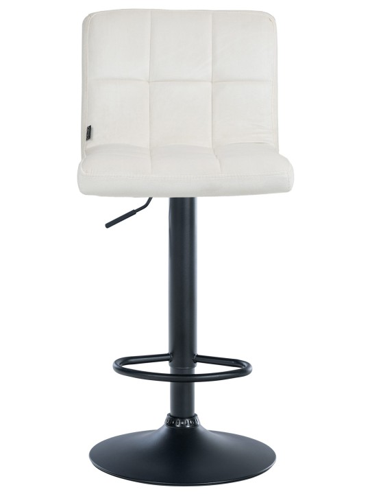 Scaun de bar catifea Peru, crem