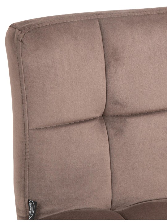 Set 2 scaune de bar Peru catifea crom, maro Set 2 scaune de bar Peru catifea crom, maro