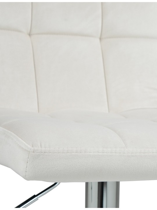 Set 2 scaune de bar Peru catifea crom, crem