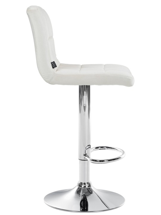 Set 2 scaune de bar Peru catifea crom, crem