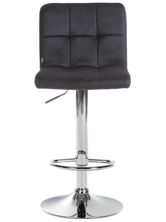 Set 2 scaune de bar Peru catifea crom, negru