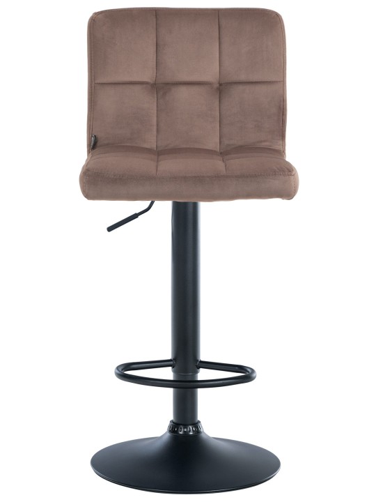 Set 2 scaune de bar Peru catifea, maro