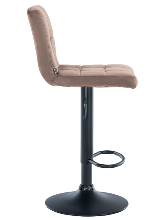 Set 2 scaune de bar Peru catifea, maro