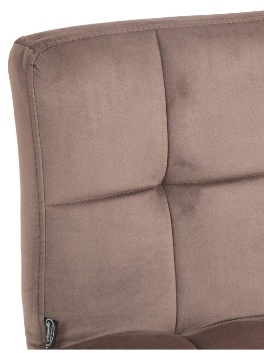 Set 2 scaune de bar Peru catifea, maro